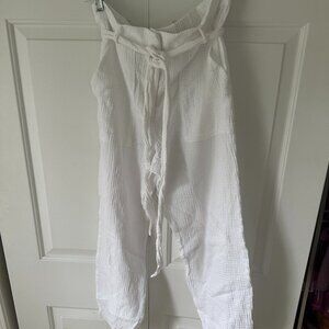 NWOT Magaschoni Muslin Drawstn=ing Pants in White